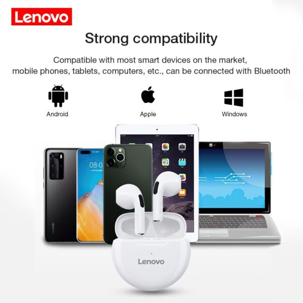 Fone de ouvido Lenovo, Bluetooth sem fio com microfone. - Image 4