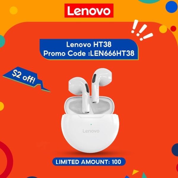 Fone de ouvido Lenovo, Bluetooth sem fio com microfone. - Image 10