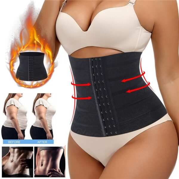 Faixa para Cintura, excelente para trainar e emagrecedora, suporte para pós-parto, cintura abdominal, modela o corpo com cinto envoltório, longo para controle de barriga eCintura. - Image 8