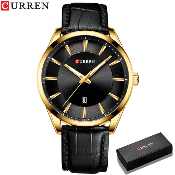 CURREN Novos Relógios de Quartzo para Homens com Pulseira de Couro Relógios de Pulso Masculinos Marcas de Luxo de Negócios. - Image 3