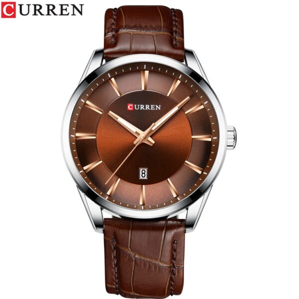 CURREN Novos Relógios de Quartzo para Homens com Pulseira de Couro Relógios de Pulso Masculinos Marcas de Luxo de Negócios. - Image 5